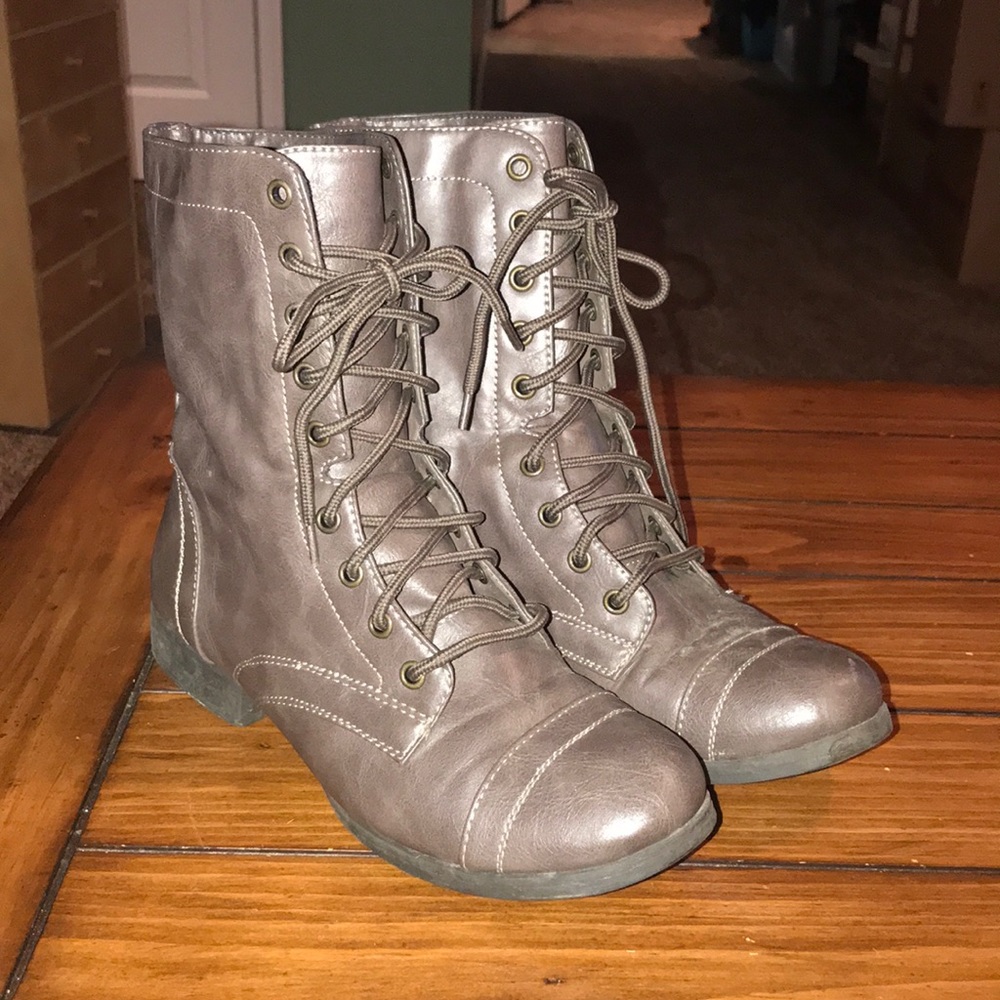 Brown Combat Boots